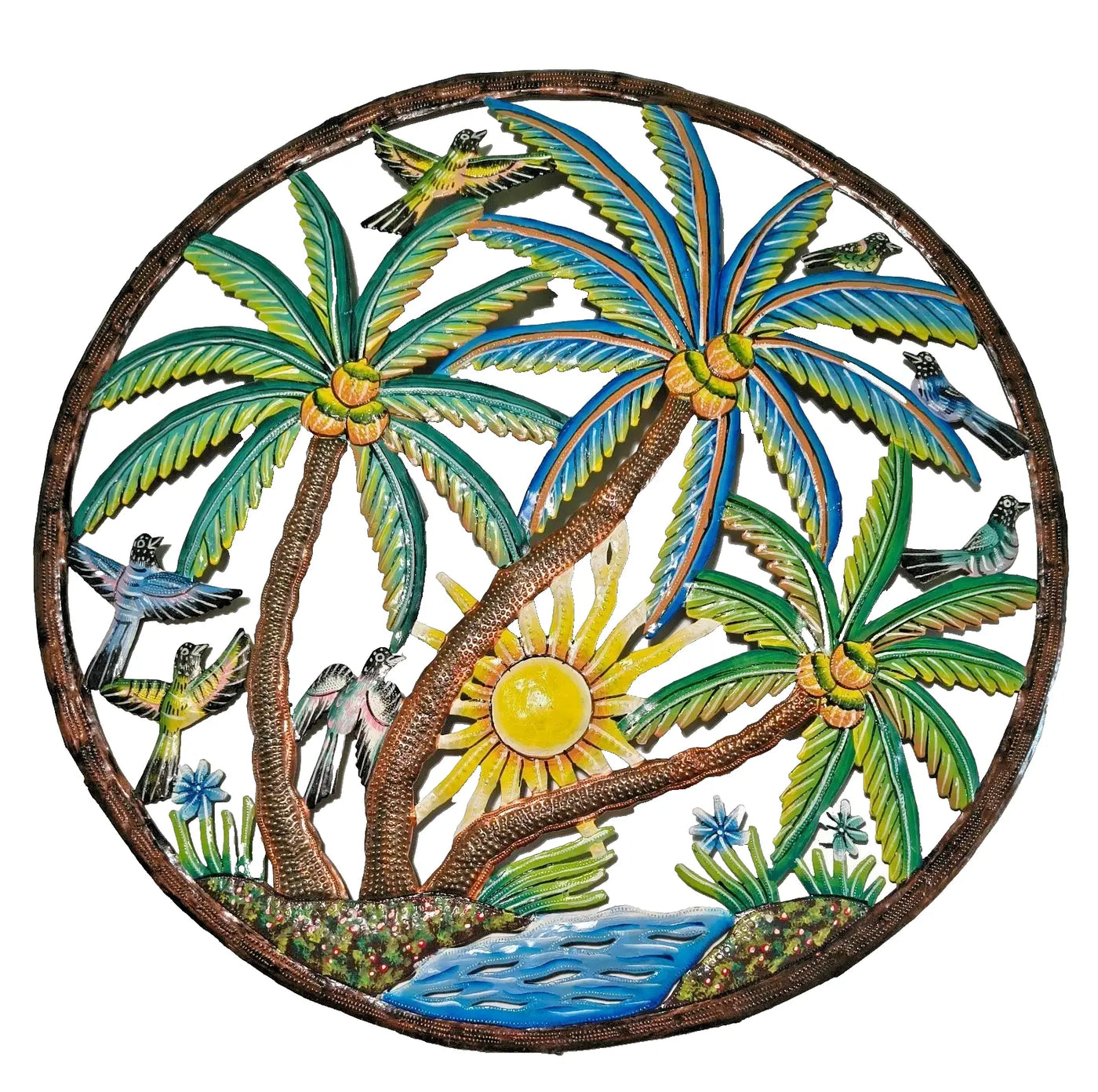 23 inch Metal Drum Handmade Artwork. Visit Our Store ufmllc.online