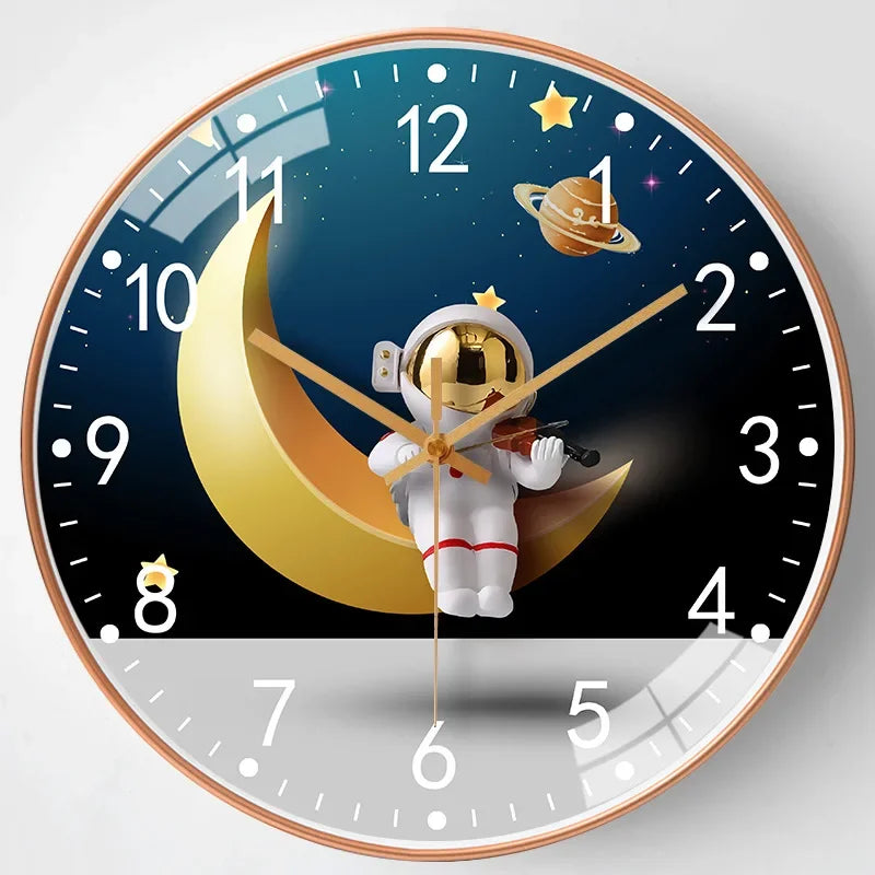 20Cm Wall Clocks Hanging Clock Bed Room Living Room Wall Clock with Silent Mechanism Battery Operated Wall Watch Decor Clocks