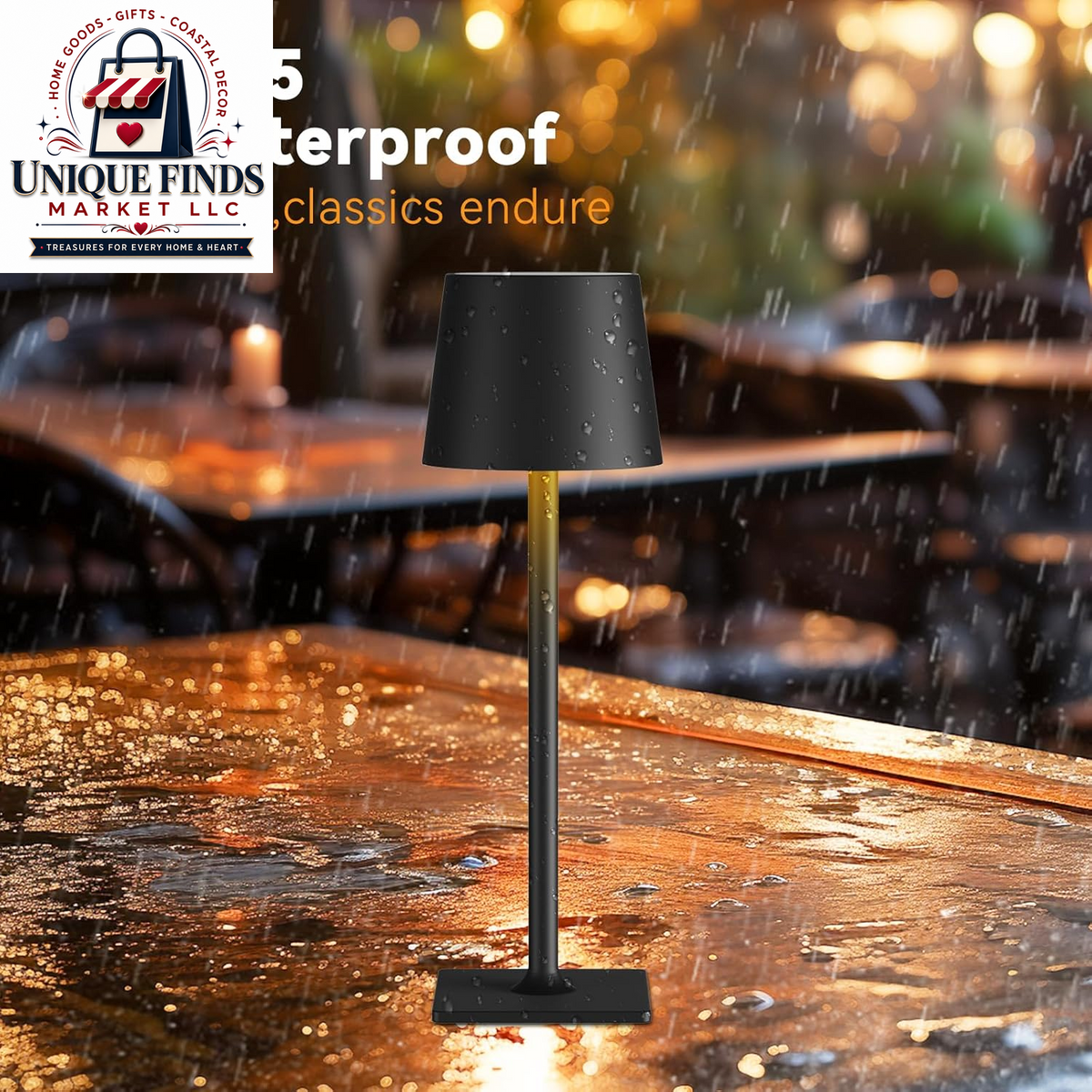 Yogaret Black Cordless Table Lamps with 6000mAh Rechargeable Battery - Set of 2