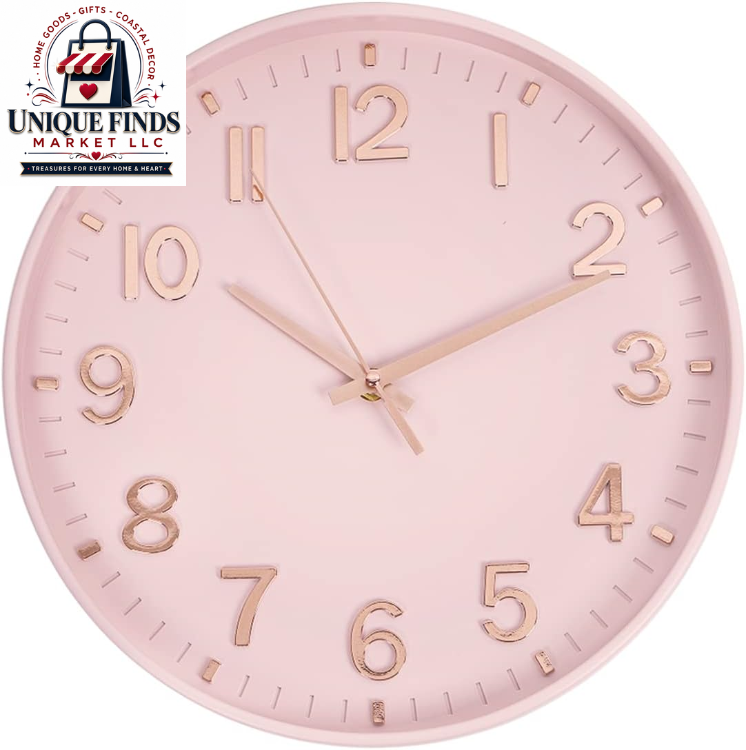 HZDHCLH 12-Inch Battery Operated Silent Wall Clock in Green