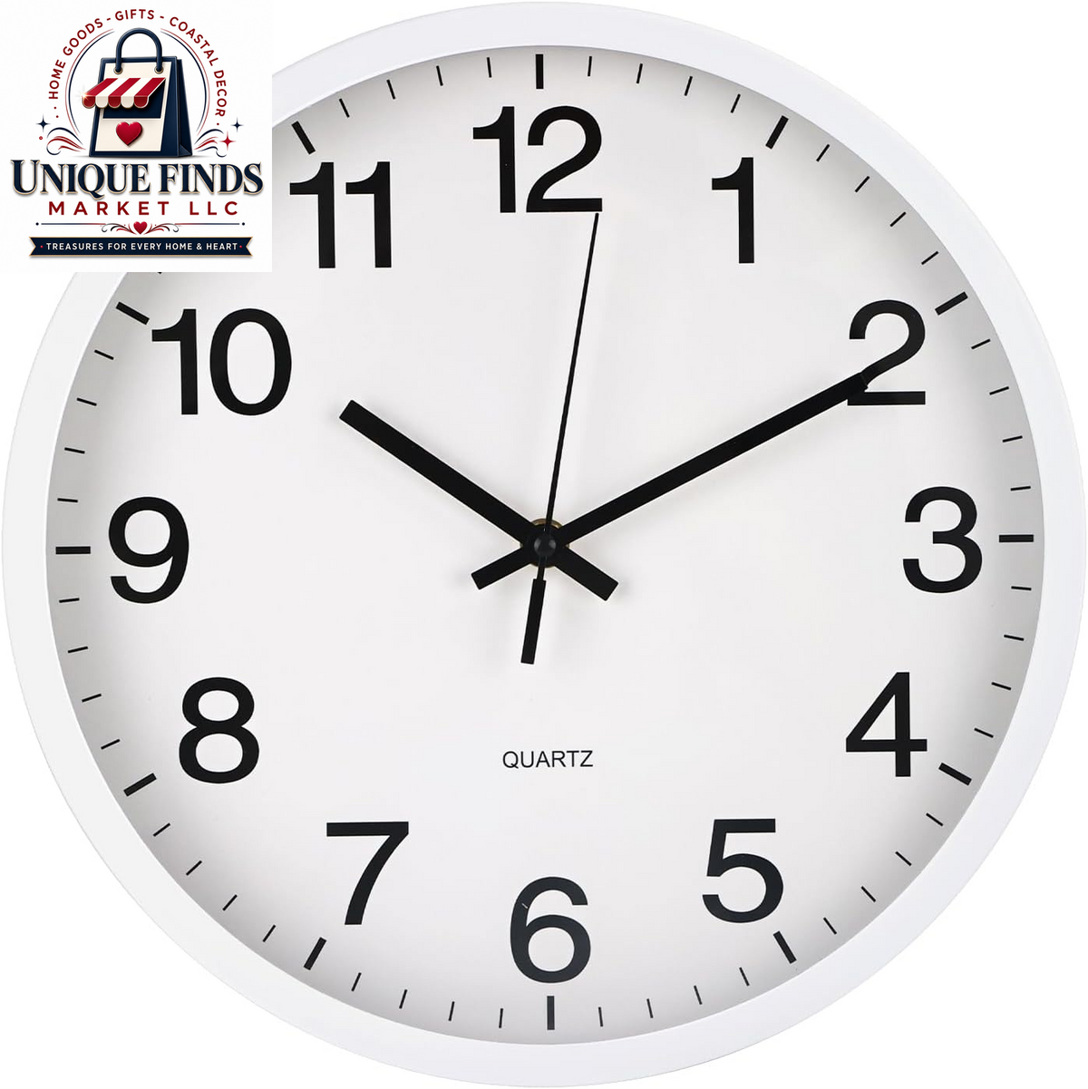 Silent Quartz Movement Wall Clock - Modern Round Plastic Design for Home, Office, School, Living Room, Bedroom, Kitchen (Pink, 12 Inch)
