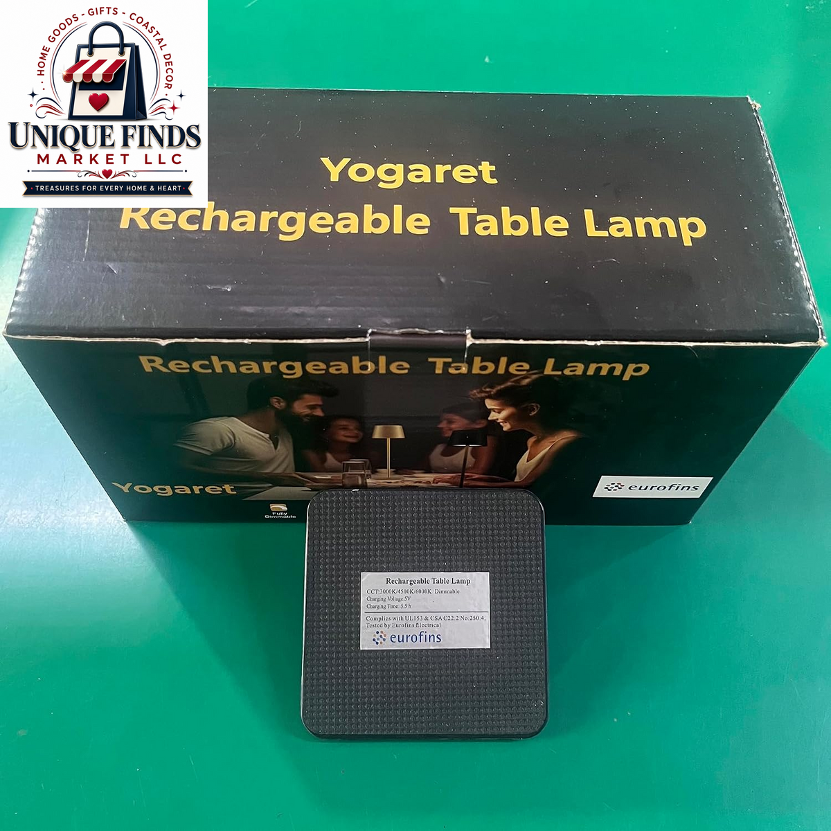 Yogaret Black Cordless Table Lamps with 6000mAh Rechargeable Battery - Set of 2
