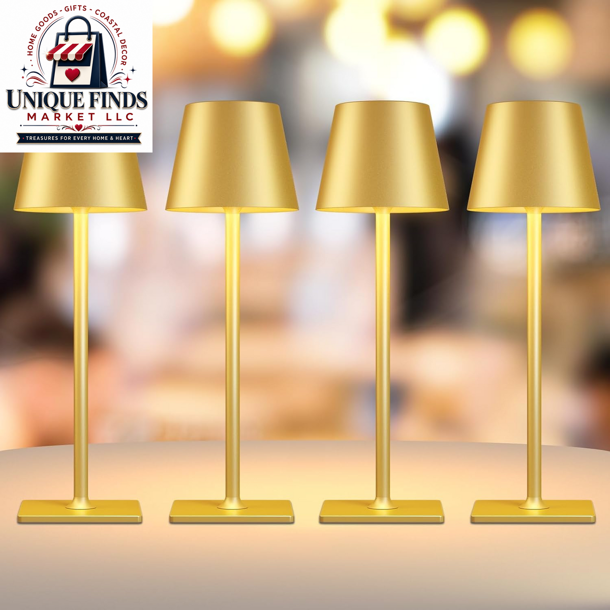 Yogaret Black Cordless Table Lamps with 6000mAh Rechargeable Battery - Set of 2