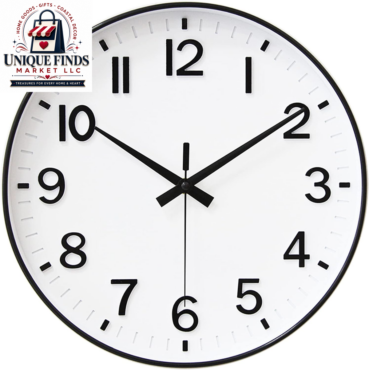 HZDHCLH 12-Inch Silent Battery-Operated Wall Clock in Green