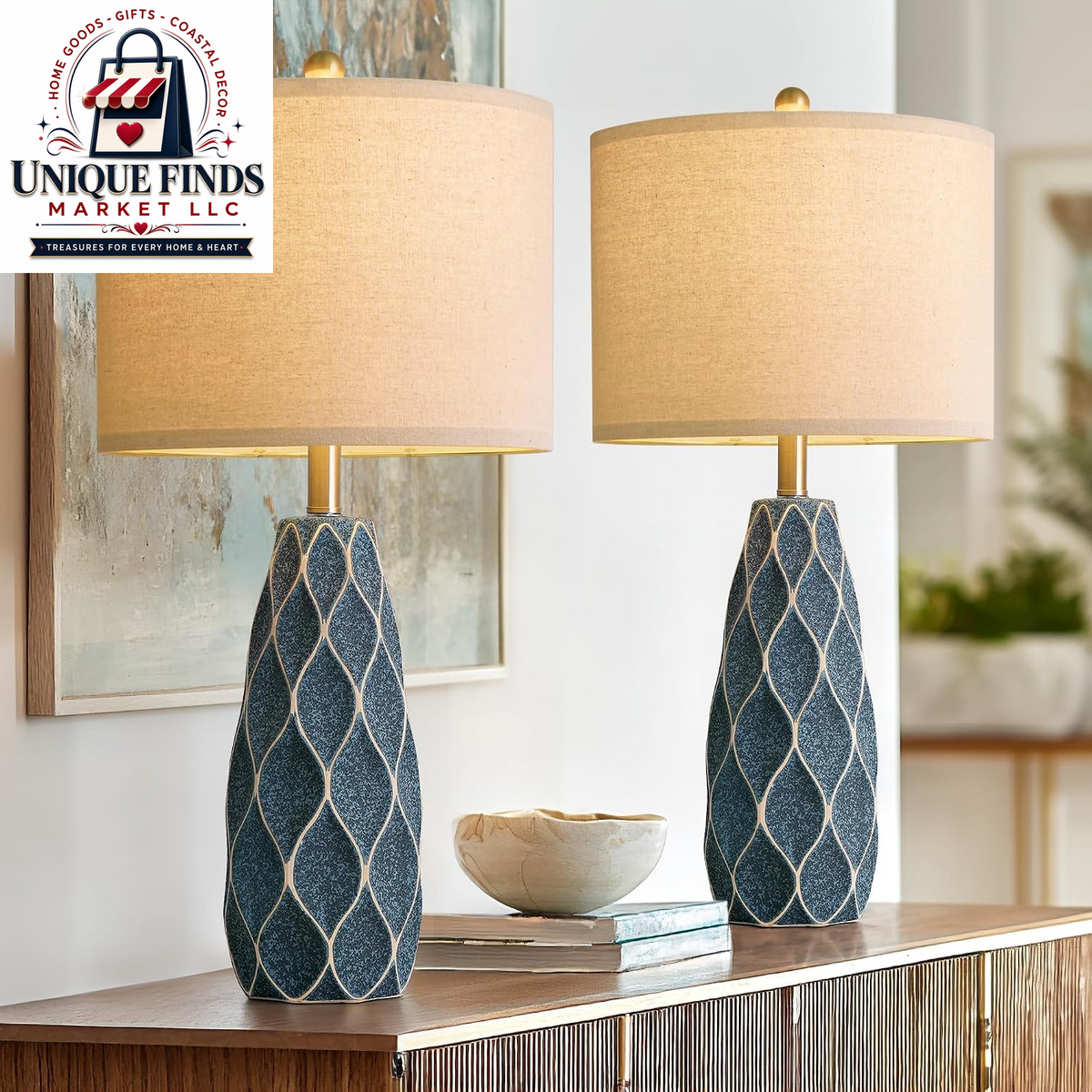 Set of 2 27.5" Green Ceramic Table Lamps for Bedroom and Living Room