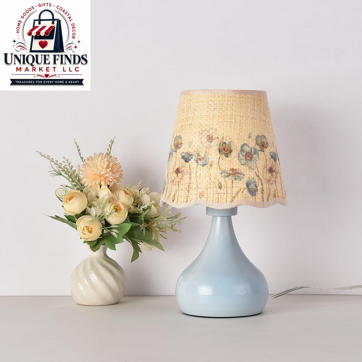 Ziqqeelam Rattan Small Bedside Table Lamp - Boho Mini Table Lamp for Nightstands, Ideal for Farmhouse Decor and Compact Spaces in Bedrooms, Kitchens, and Dorms