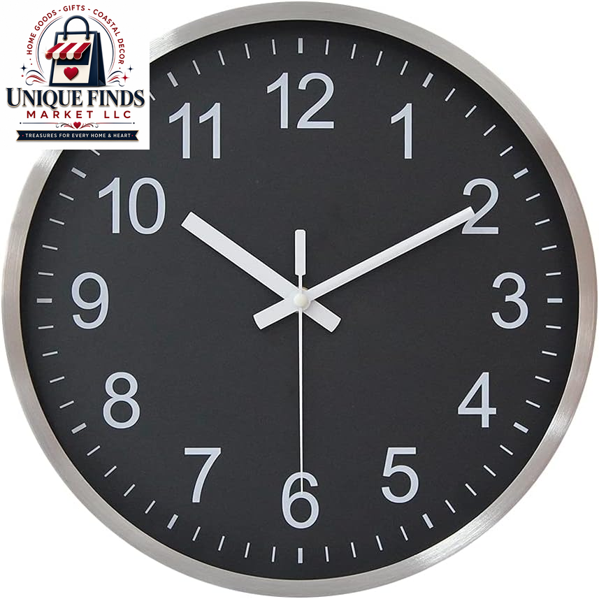 HZDHCLH 12-Inch Silent Battery-Operated Wall Clock in Green