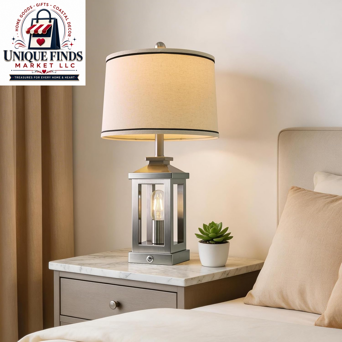 Set of 2 Modern 23.75" Table Lamps for Living Room and Bedroom Nightstands