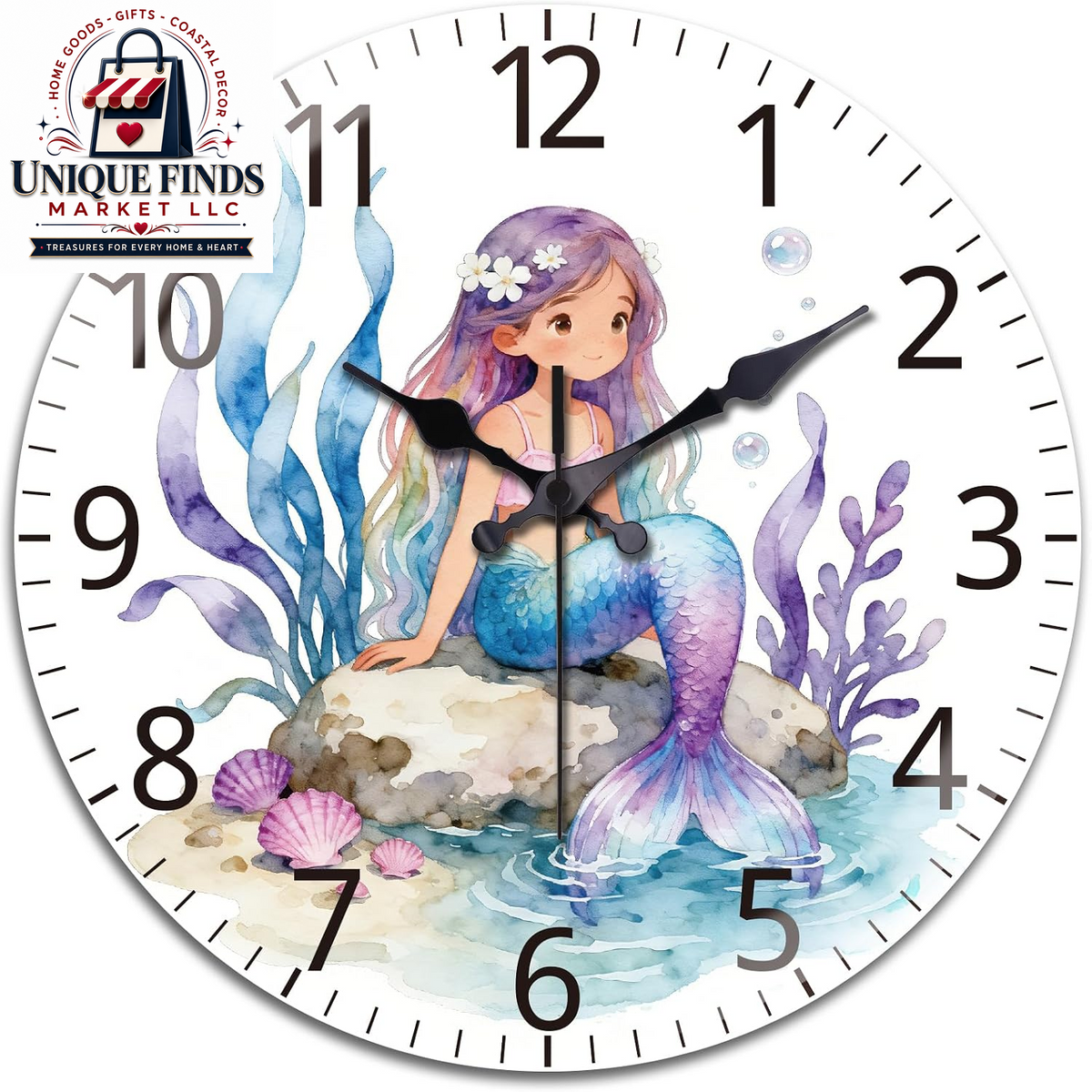 Peacoblue 12-Inch Battery-Operated Basketball Wall Clock