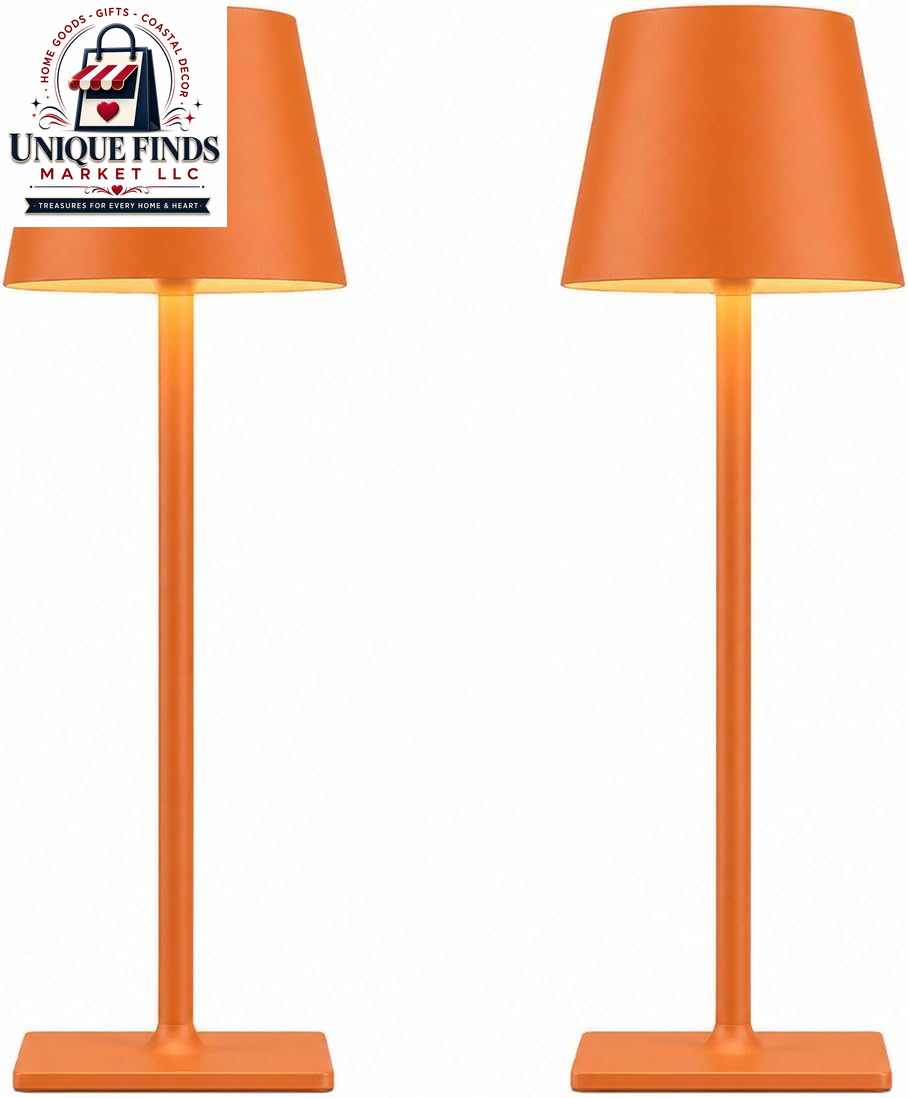 Yogaret Black Cordless Table Lamps with 6000mAh Rechargeable Battery - Set of 2