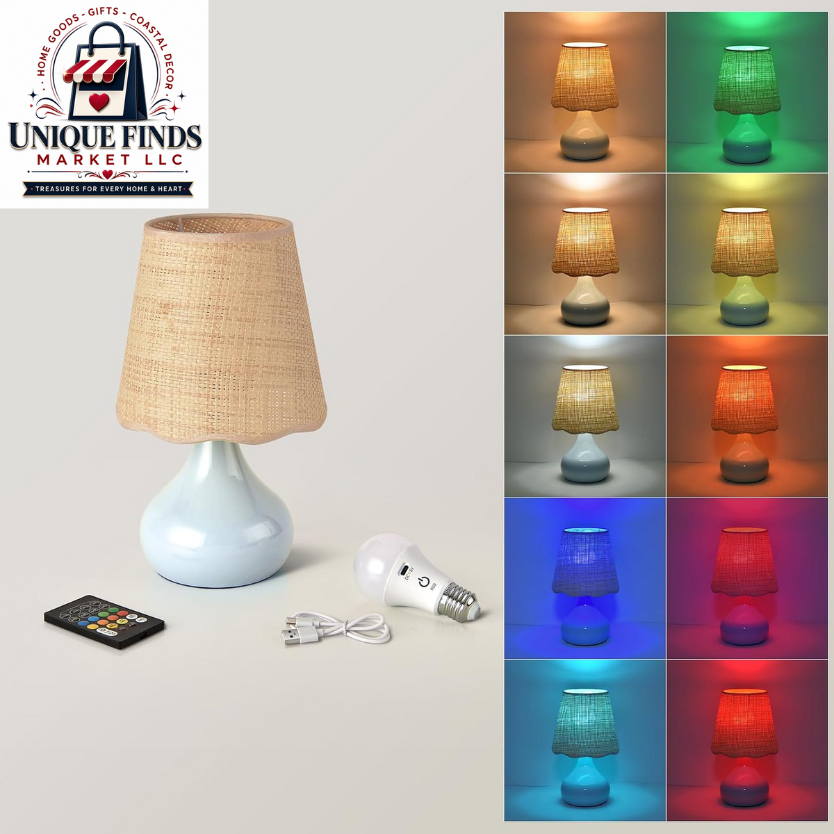 Ziqqeelam Rattan Small Bedside Table Lamp - Boho Mini Table Lamp for Nightstands, Ideal for Farmhouse Decor and Compact Spaces in Bedrooms, Kitchens, and Dorms