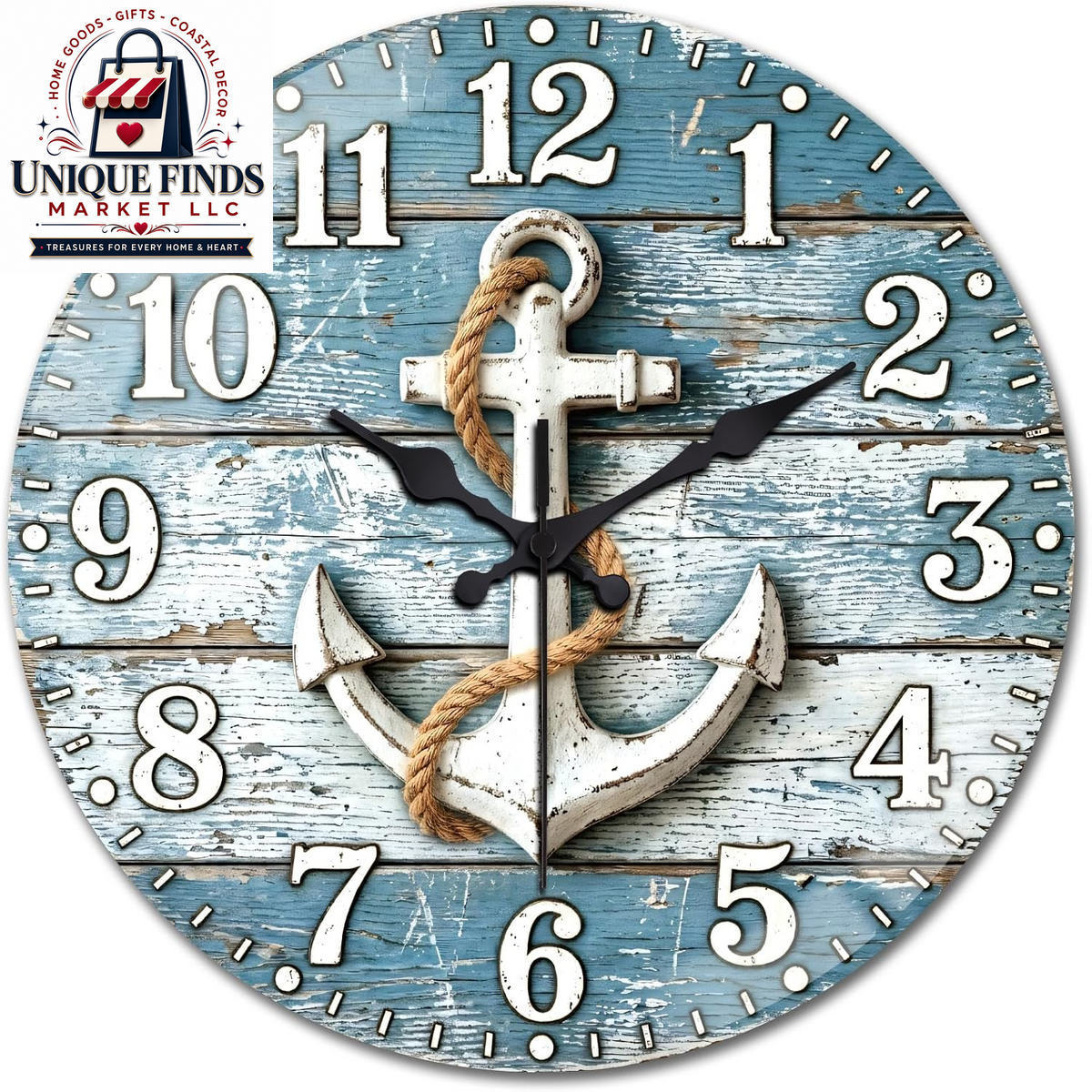 Peacoblue 12-Inch Battery-Operated Basketball Wall Clock