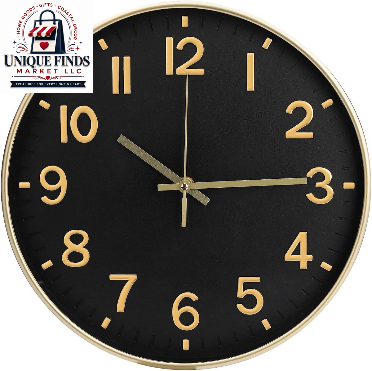 12-Inch Blue Modern Quartz Wall Clock - Silent Non-Ticking Battery Operated Decorative Timepiece for Living Room, Bedroom, Kitchen, and Office - Ideal Gift Option