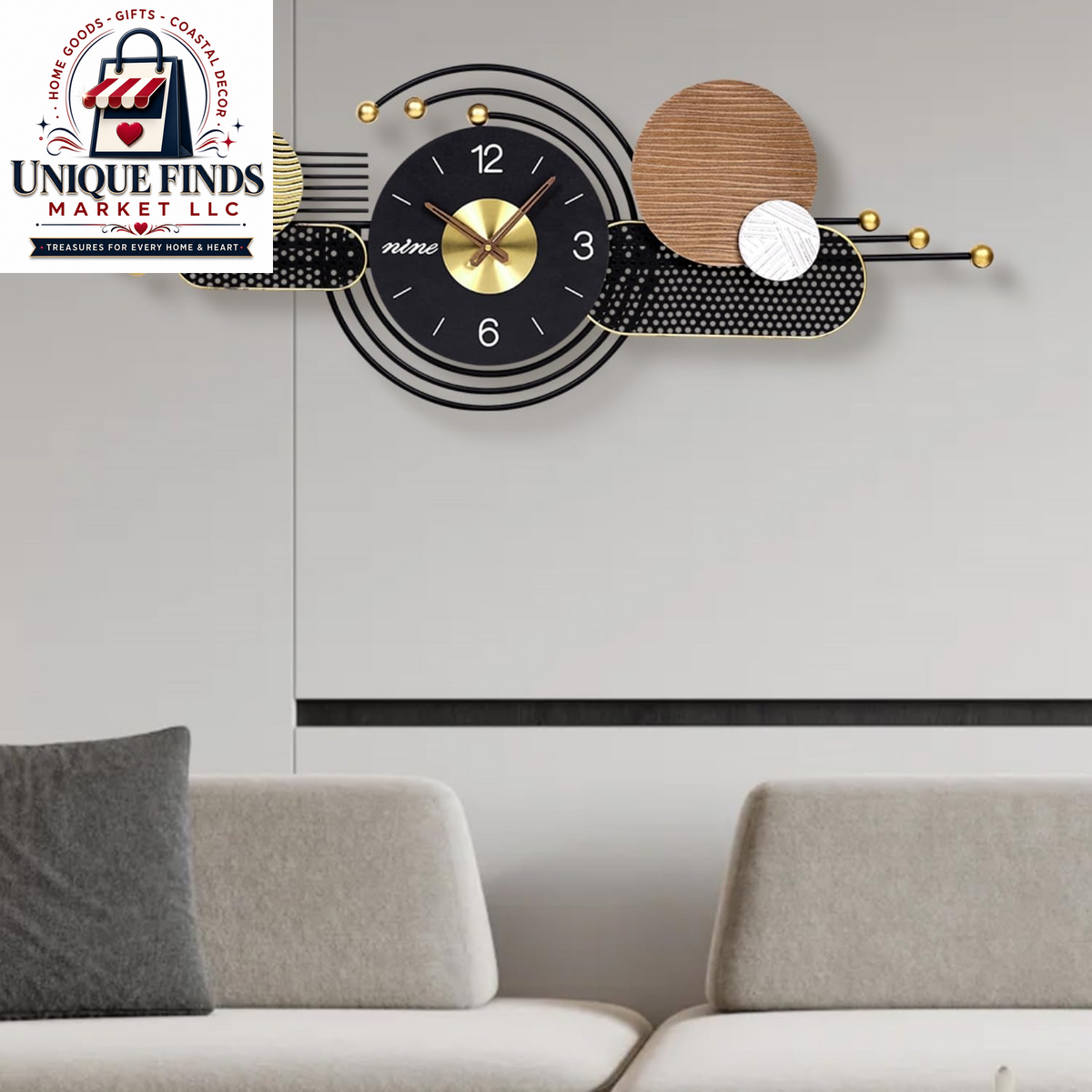 12-Inch Battery-Operated Wooden Wall Clock - Non-Ticking Quartz Analog Clock for Home and Classroom Decor - Easy to Install and Read