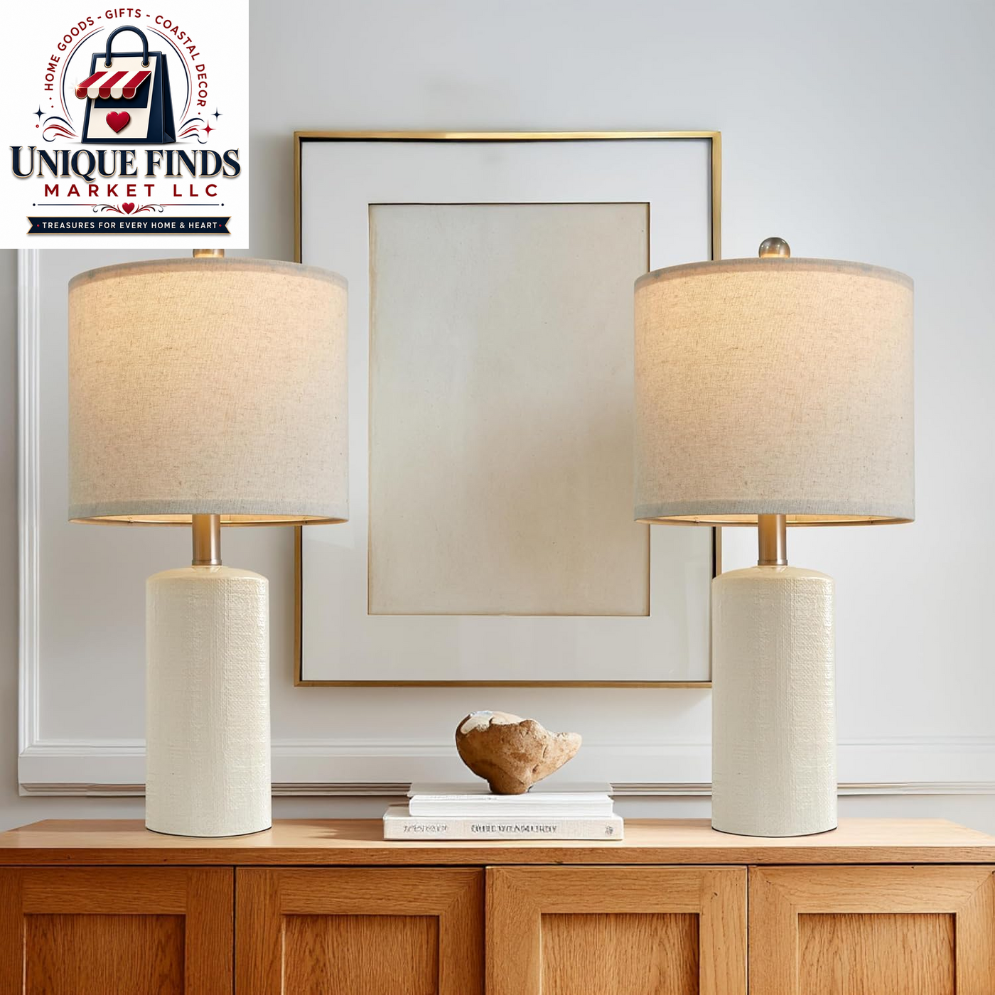 Small Table Lamps Set of 2 for Living Room 20.25" Blue Lamps Bedside Lamps