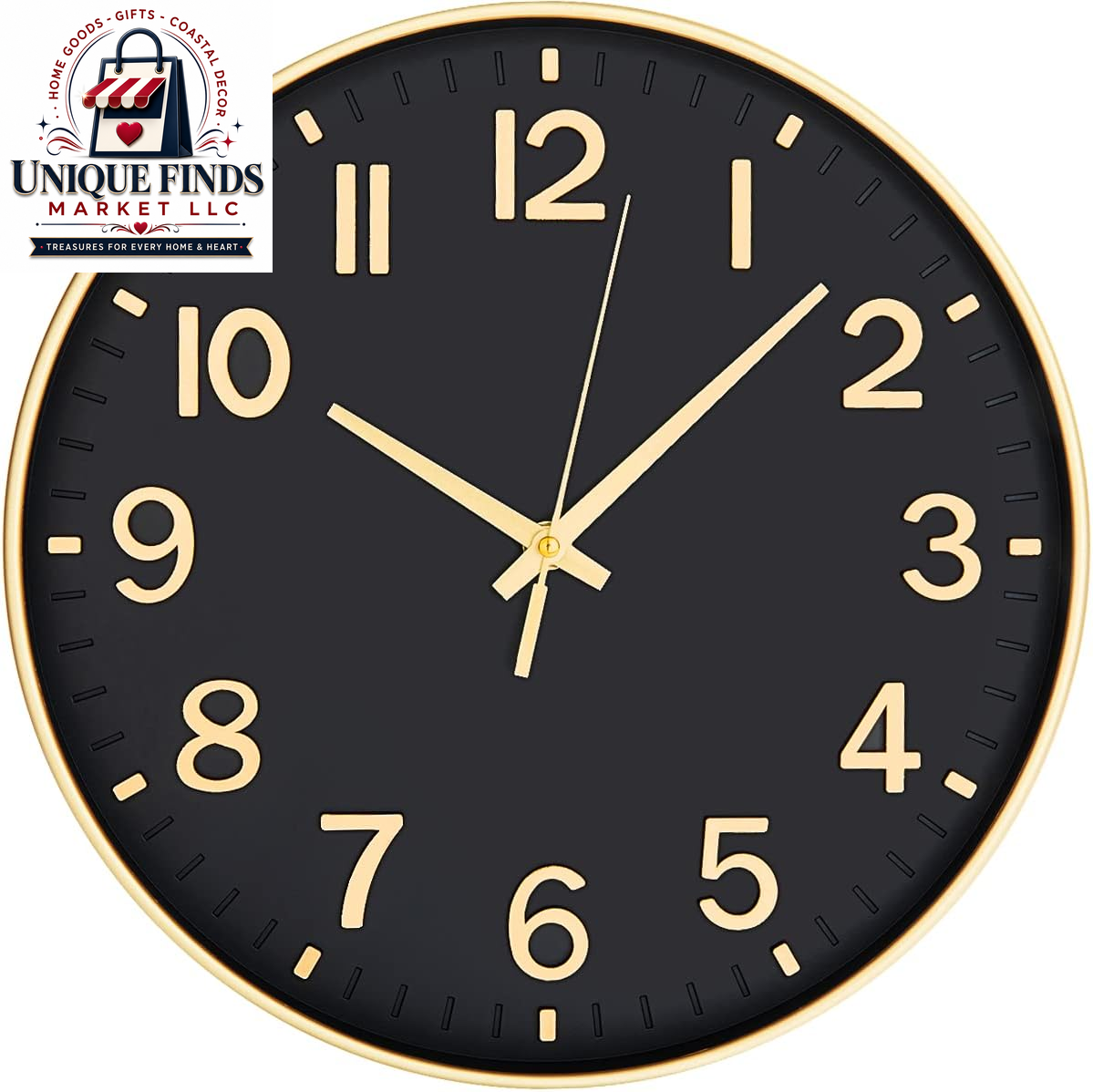 HZDHCLH 12-Inch Silent Battery-Operated Wall Clock in Green