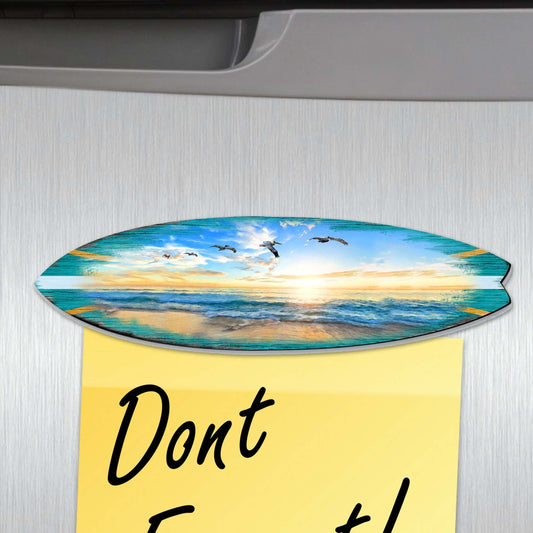 Surfboards Decorative Eco Wood Magnets Set of 6 by G. Debrekht - Coastal Decor - 8090066G-S6