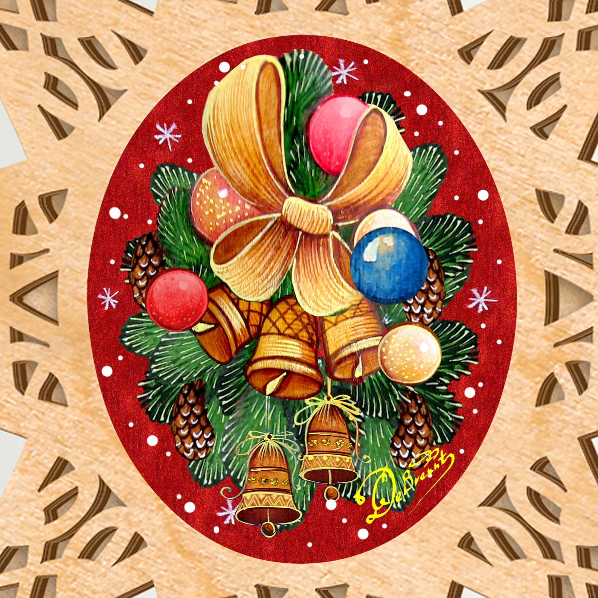 Christmas Bells Tree Topper by D. Gelsinger - Designocracy - 89496