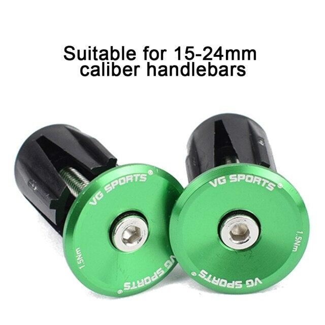 1 Pair Road Folding Bike Handlebar Grip Ends Cap Racing Cycling Handle Bar Plugs Outdoor Cycling Aluminum Bike Handlebar End Plugs Expanding Locking Bar End Caps For Road Bike Mountain Bike