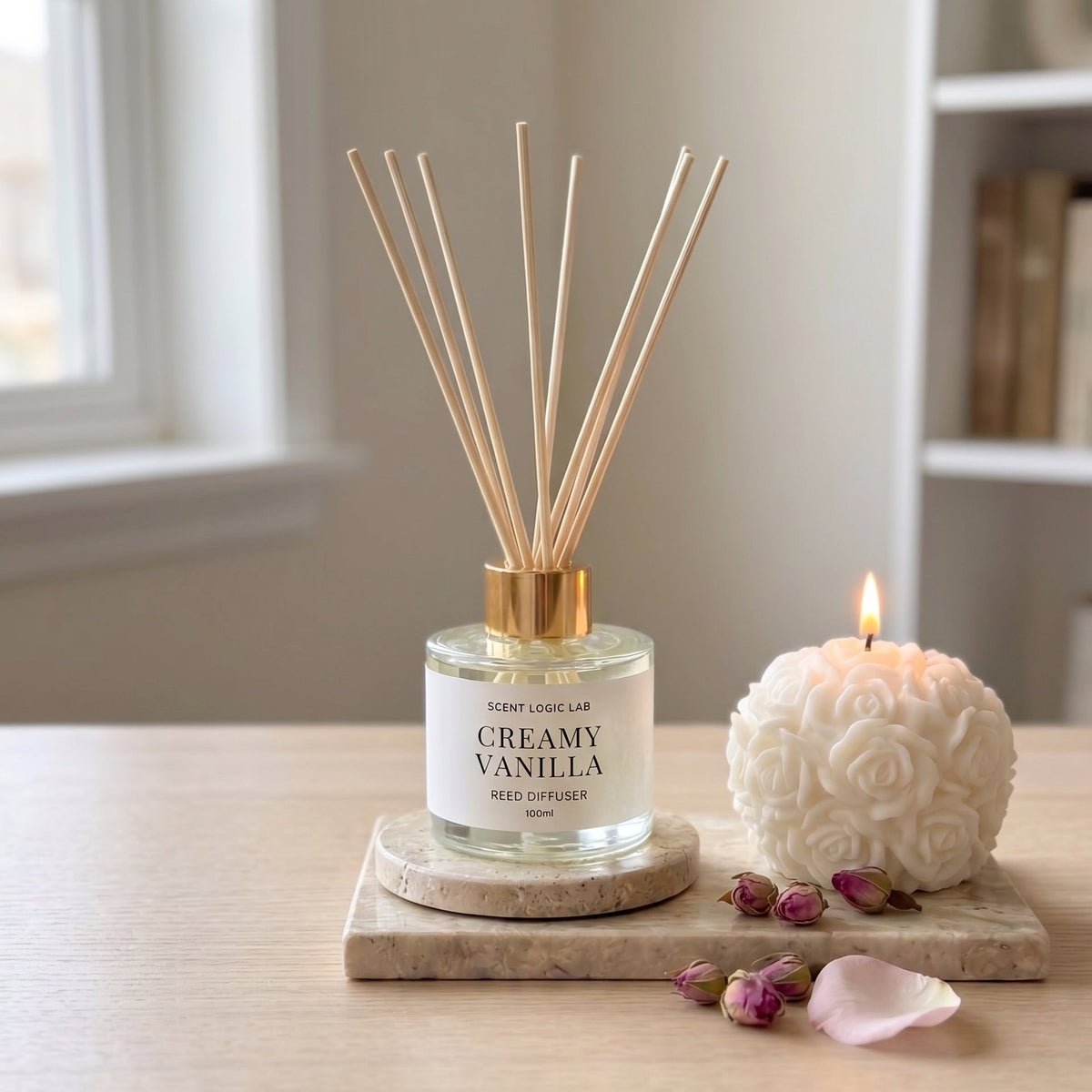 Creamy Vanilla Reed Diffuser | Warm, Gourmand Home Fragrance