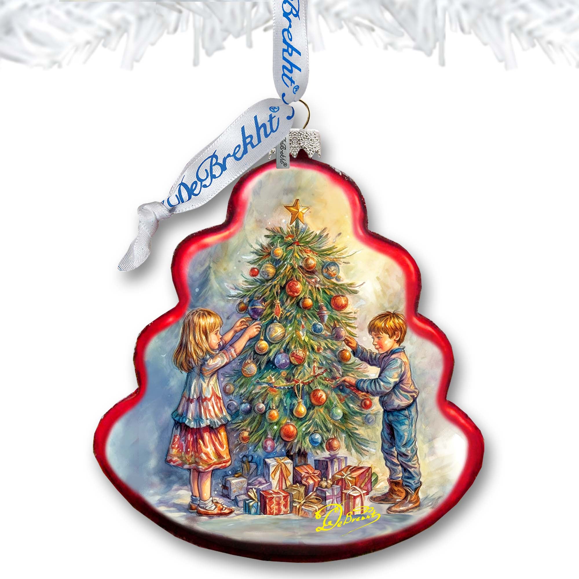 Love Among the Branches Tree Glass Ornament by G. Debrekht - Christmas Decor - 762-032
