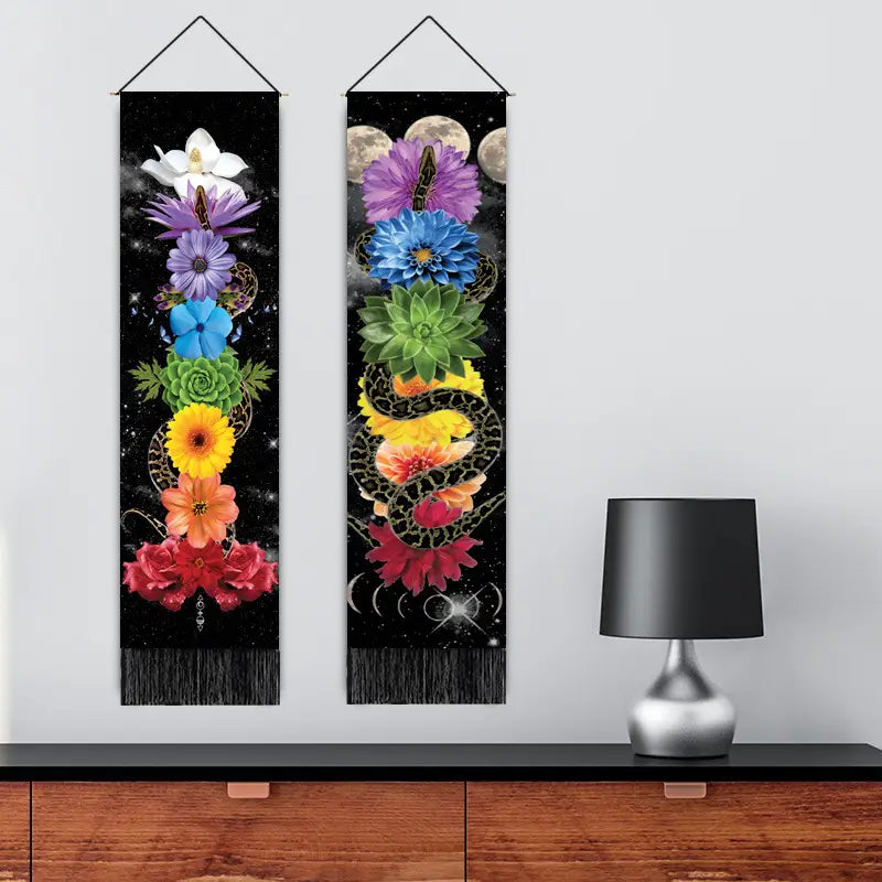 Printed Wall Hanging Tassel Tapestry Decor