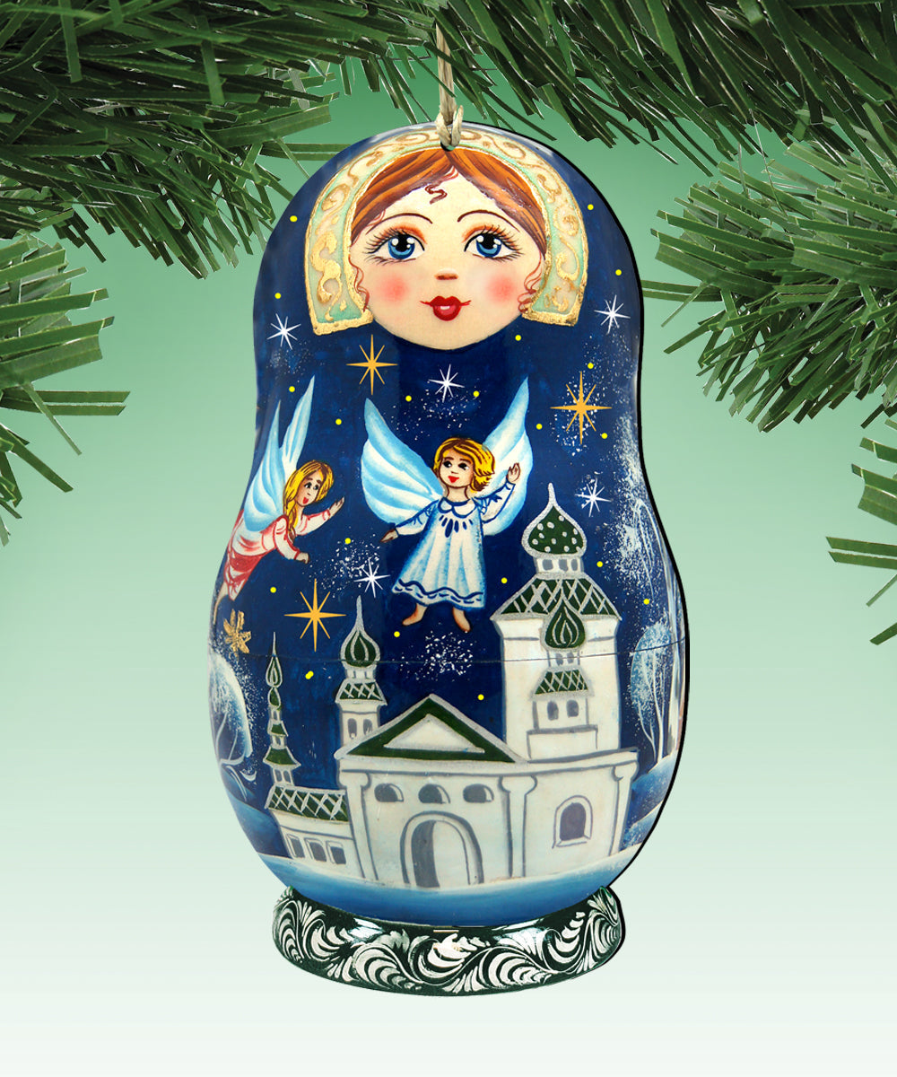 Story Dolls Wooden Ornaments Set of 3 by G. DeBrekht - Christmas Decor - 8100108S3
