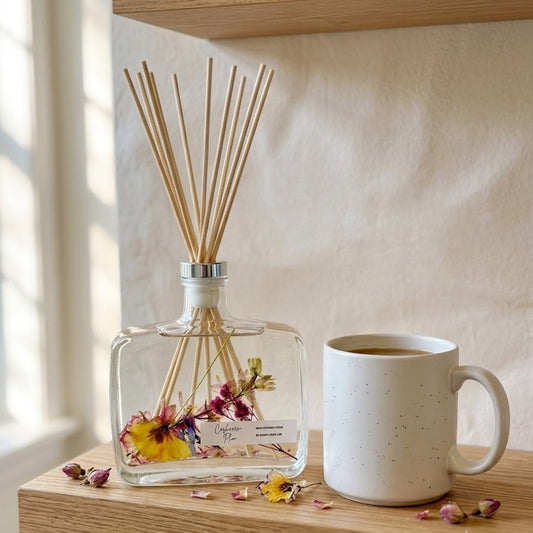 Handmade Botanical Reed Diffuser 12 OZ - Premium Aromatherapy Decor