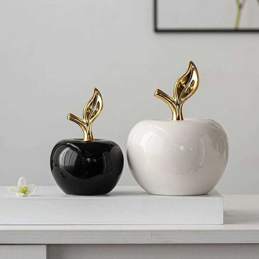 ic European Style Ceramic Cute Funny Christmas Fruit Ornament Home Room Figurines Arts Crafts Desk Decor Statues SculptureY250524