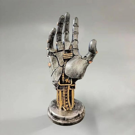 Cyberpunk robotic arm integrated handle bracket creative collectible desktop decoration animal model handmade gifts 241230