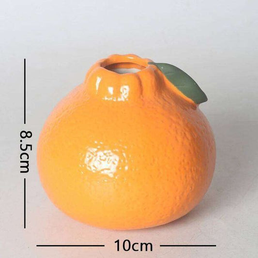 Valentine's Day Orange Ceramic Hydroponic Plant Utensils Living Room Office Ornament Creative Ins Wind Flower Arrangement Small Vase 26Y0115