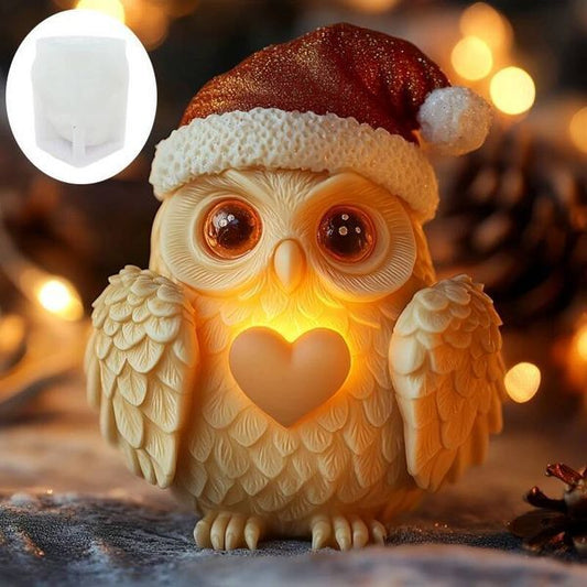 Valentine's Day Love Candle Silicone Wear Hat Resin Mold Heart Owl Gypsum Mould Craft Molds Christmas Gift ddmySat