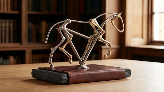 Adult: yes - Gaits Kinetic Desk Sculpture | Horse Movement Art Piece | Dynamic Mechanical Stress Relief Office Decor
