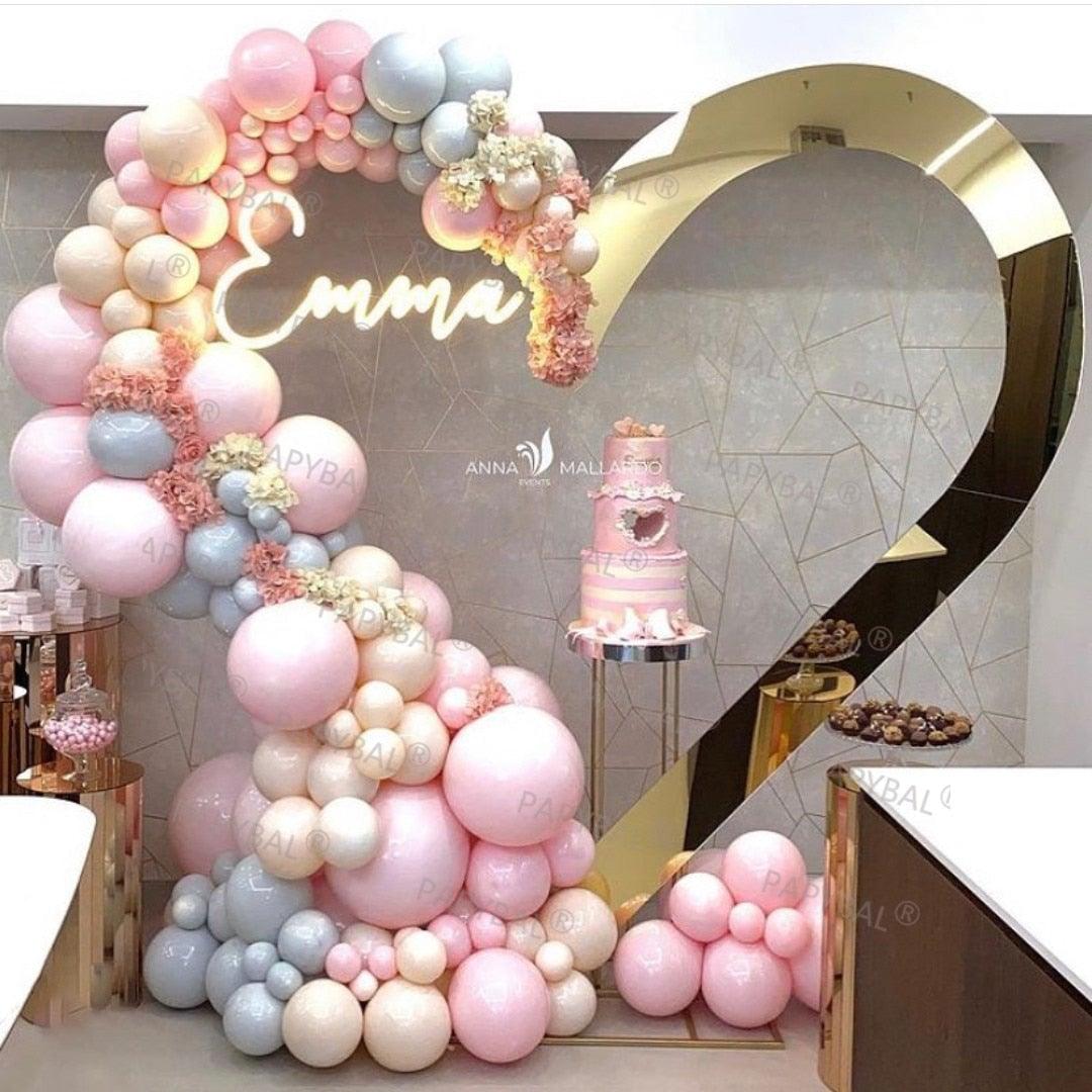 147pcs Pink Heart Shape Garland Arch Balloons Kit For Wedding Birthday Party Baby Showers Gender Reveal Girls Party Bridal Shower  Girl Birthday Ballon Decoration