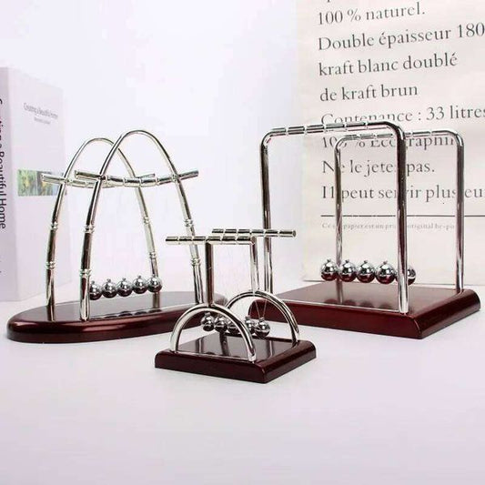 Adult: yes - Newton Cradle Balance Steel Balls Perpetual Motion Collision Ball School Teaching Physics Science Pendulum Toy Home Decoration 26W0206