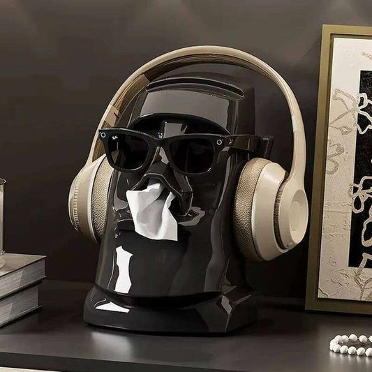 Creative Stone Figure Tissue Box, Household Paper Towel Box for Living Room Bedroom Tabletop Decor 26L0207