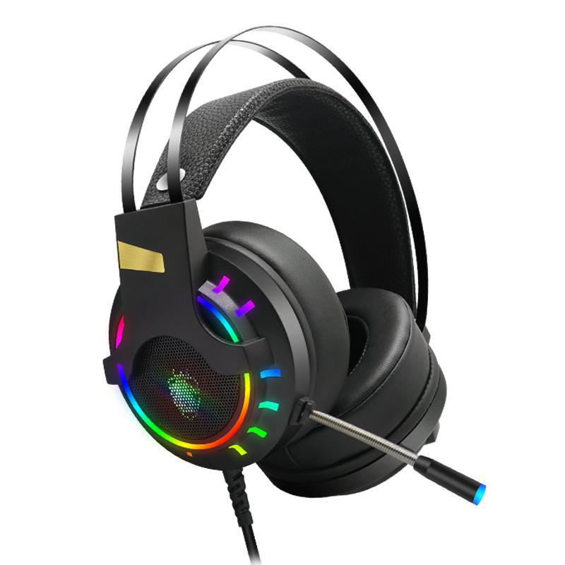 Luxury Gaming Headset with Microphone 3.5mm  Wired Earphone  Surround Sound Game Headphone for PC Gamer Computer Laptop Xbox