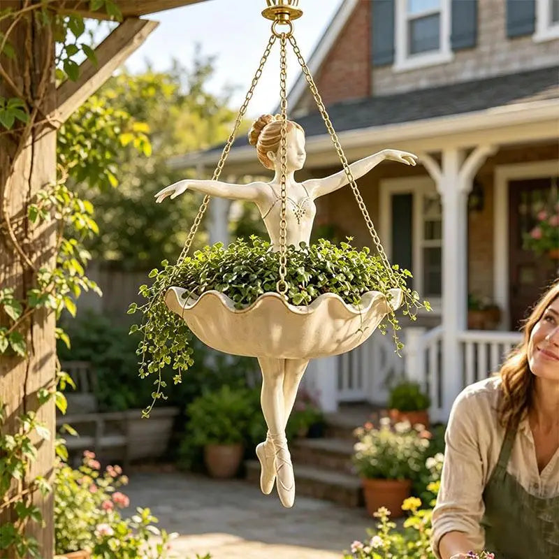 Creative Ballerina Flower Pot Hanging Ornaments