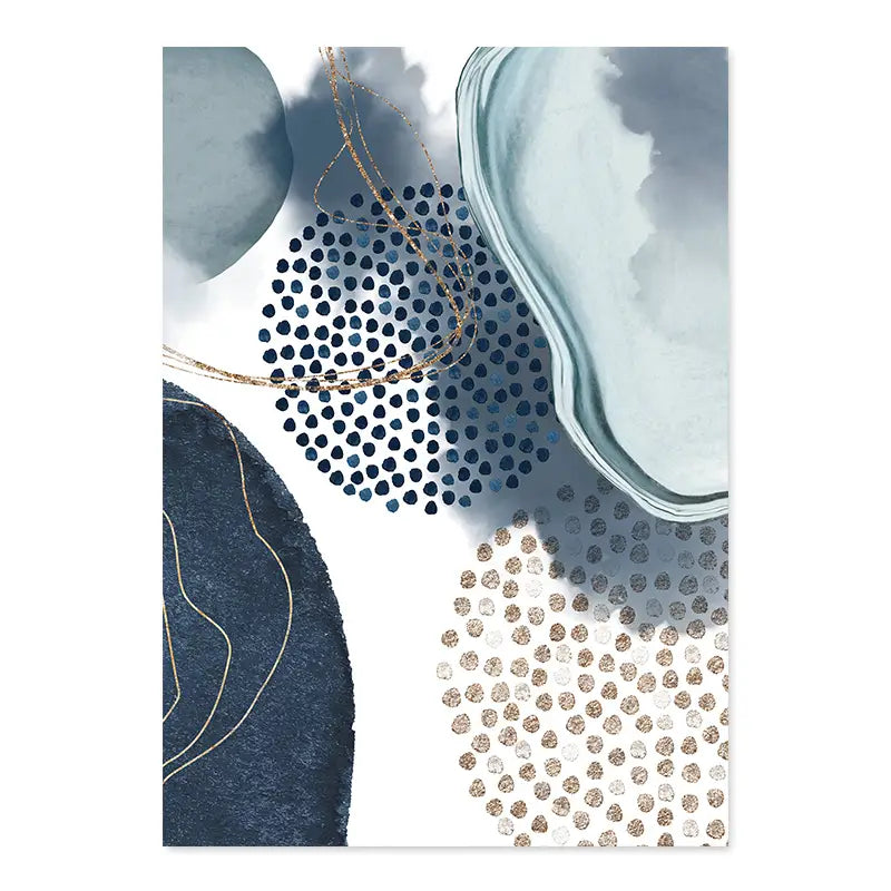 Abstract Watercolor Geometric Shapes Canvas Art Poster