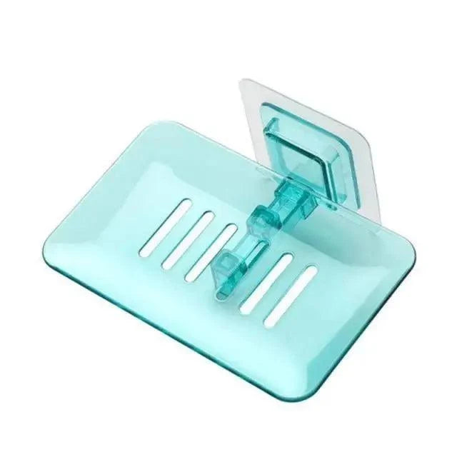 1PC Bathroom Shower Soap Box Dish Storage Plate Tray Holder Case Wall-mounted Soap Holder Housekeeping Container Soap Dish Drainer Tray - Suction Cup Soap Dish Holder Wall Mounted for Bathroom Shower Pack