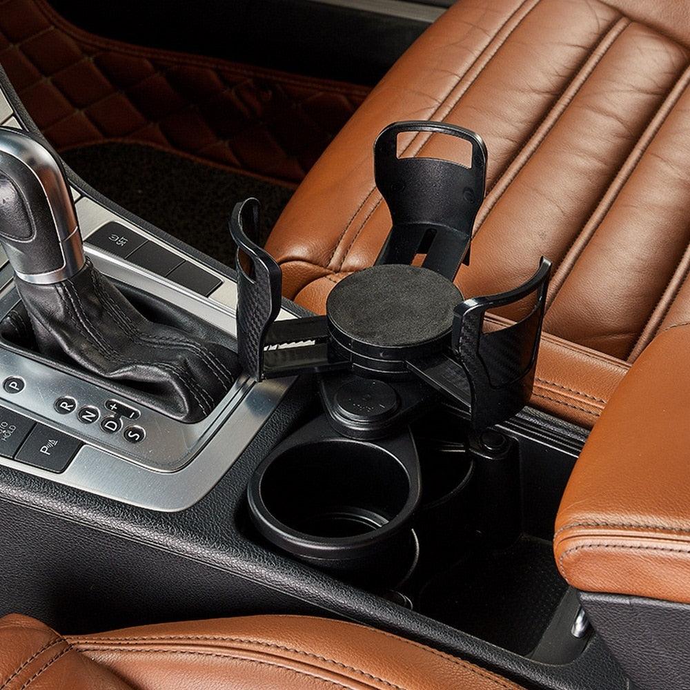 2 In 1 Vehicle-mounted Slip-proof Cup Holder 360 Degree Rotating Water Car Cup Holder Multifunctional Dual Holder Car Cup Holder, Multifunction Car Drink Holder Adapter, Mount Extender with 360° Rotating Adjustable Base Auto Accessory