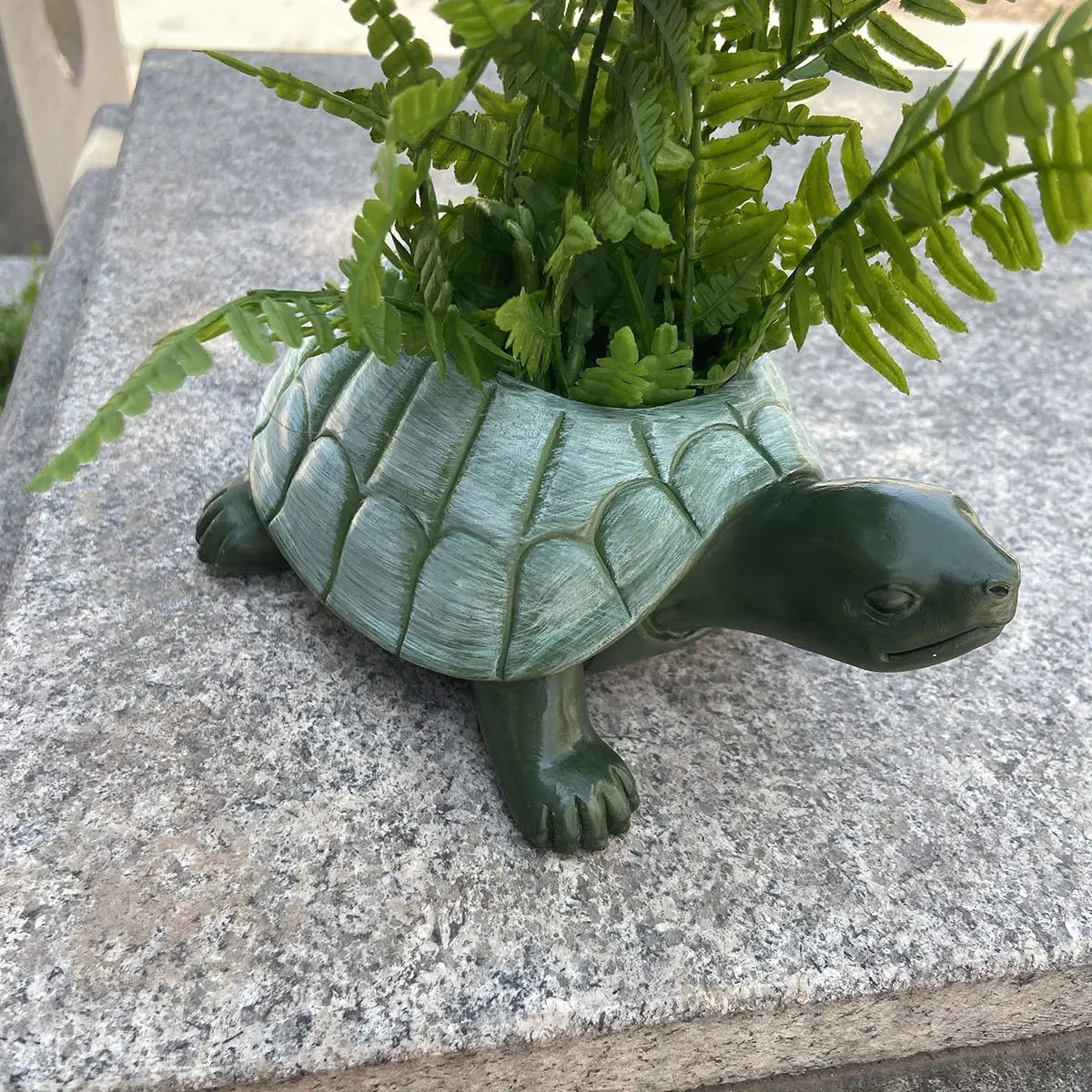 Turtle Flower Pot Resin Statue For Outdoor Gardens