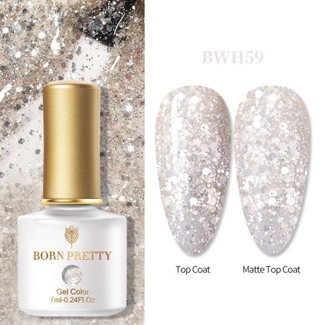 2021 New Womens Colorful Nail Gel Polish Modern Glitter Pink Purple UV Diamond Stylish Design Nail Colors Gel