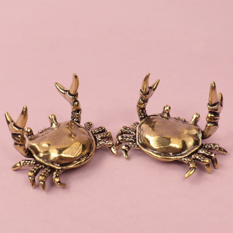 Brass Little Crab Pen Holder Home Decor