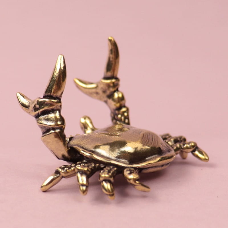 Brass Little Crab Pen Holder Home Decor