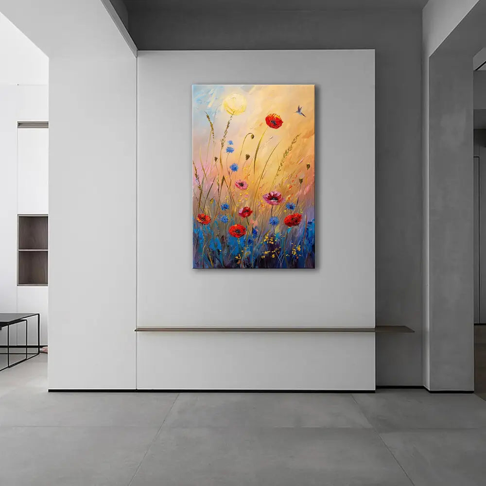 Handmade Abstract Floral Oil Painting Canvas Art
