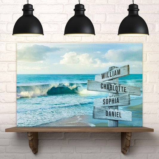 Family Names Beach Sign