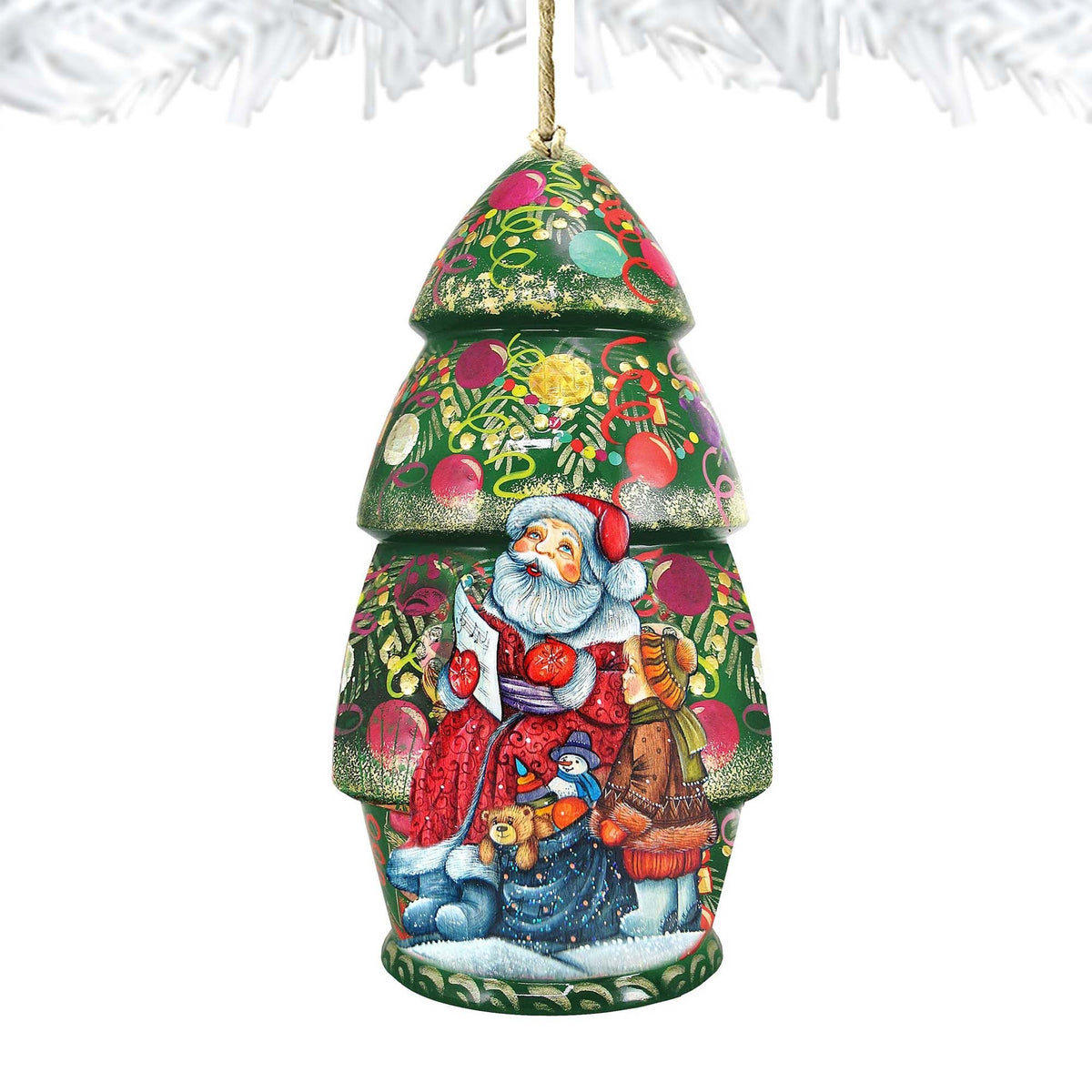 Christmas Tree Doll Wooden Ornaments by G. DeBrekht - Christmas Decor - 8110802