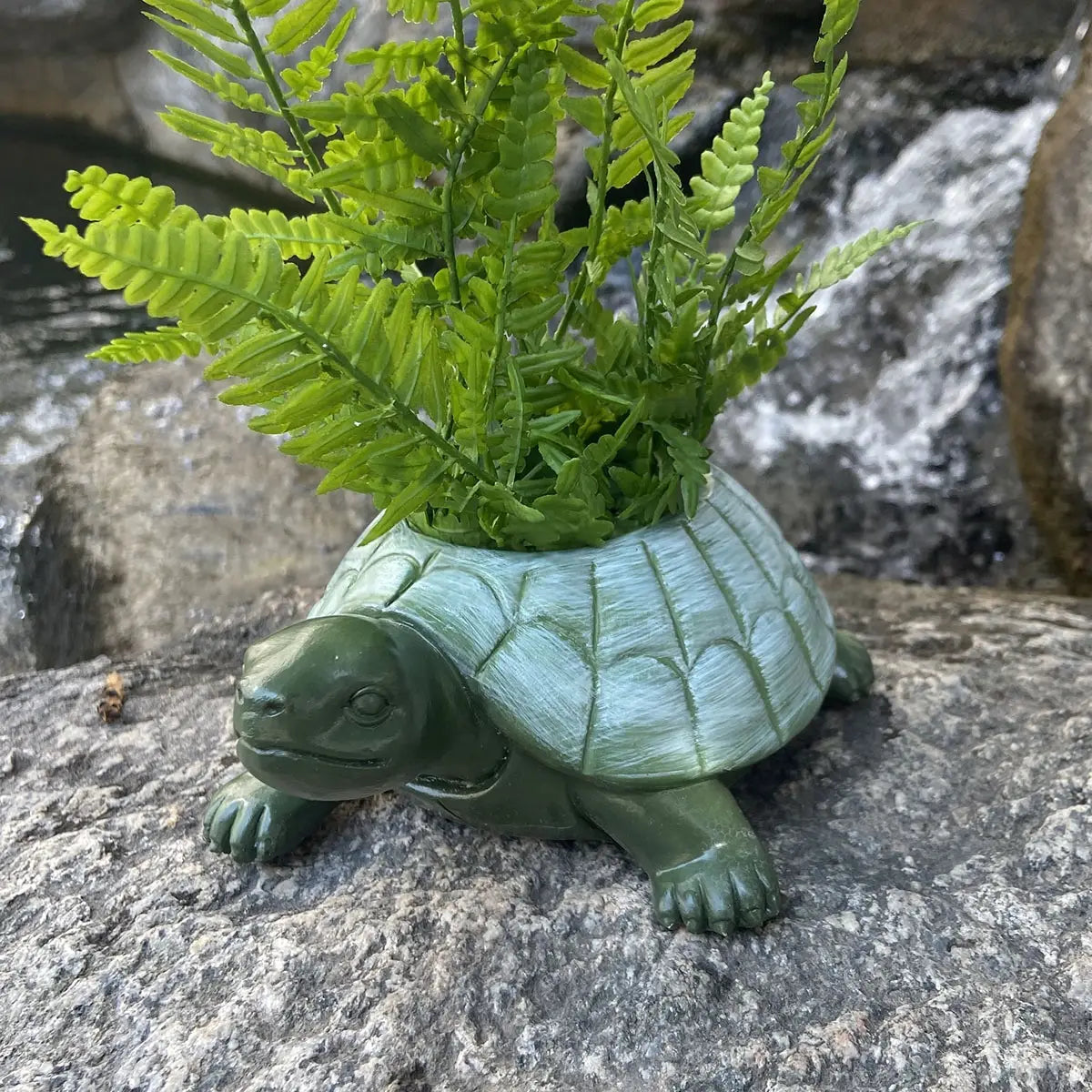 Turtle Flower Pot Resin Statue For Outdoor Gardens