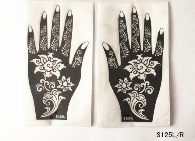 2Pcs/Set Temporary Womens Tattoo 25 Luxury Designs Body Art Waterproof Tattoo For Hands Wedding Party